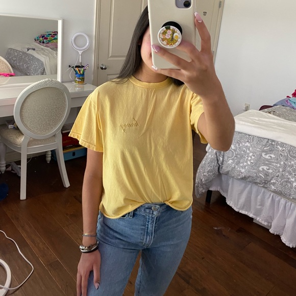 Brandy Melville Honey Yellow Shirt - Picture 3 of 5